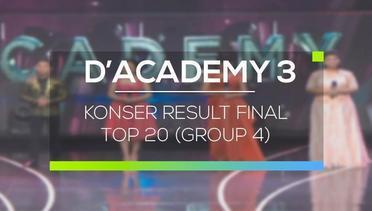 D'Academy 3 - Konser Result Final Top 20 (Group 4)