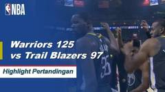 NBA I Cuplikan Pertandingan : Warriors 125 vs Blazers 97