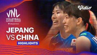 Jepang vs China - Highlights | Women's Volleyball Nations League 2024