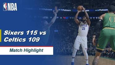 NBA I Match Highlight : Philadelphia 76ers 115 vs  Boston Celtics 109