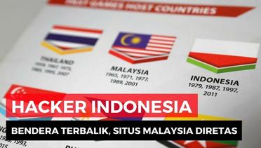 Bendera Indonesia Terbalik, Puluhan Web Malaysia di Hack