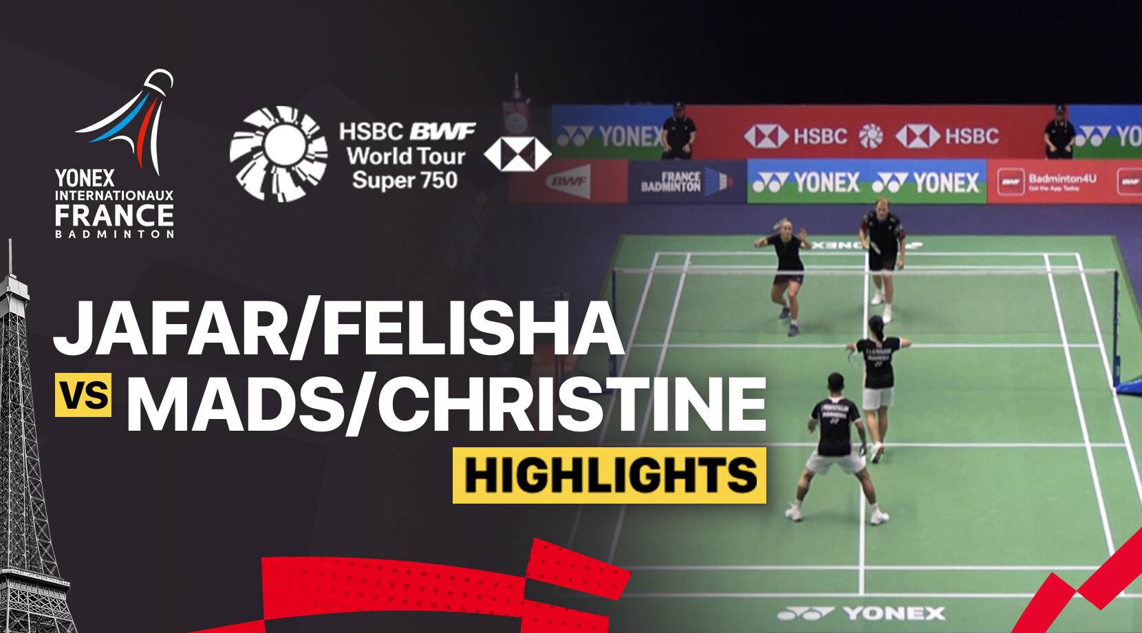 Jafar Hidayatullah/Felisha Alberta Nathaniel Pasaribu (INA) vs Mads Vestergaard/Christine Busch (DEN) - Mixed Doubles Round of 32 | YONEX French Open 2025