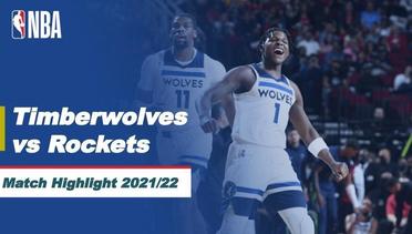 Match Highlight | Minnesota Timberwolves vs Houston Rockets | NBA Regular Season 2021/22