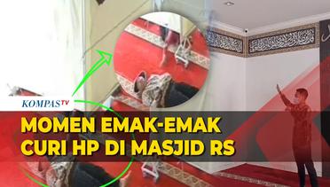 Terekam CCTV Emak-emak Maling HP di Masjid