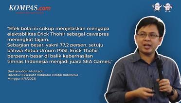 Survei Indikator: Erick Thohir Ungguli Bursa Cawapres setelah Timnas Indonesia Juara SEA Games