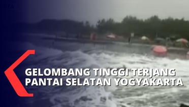 Cuaca Ekstrem! Ombak Setinggi 1 Hingga 6 Meter Terjang Warung di Sepanjang Pantai Selatan Yogyakarta