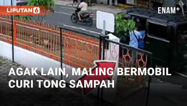 Agak Lain, Maling Bermobil Malah Curi Tong Sampah di Jalanan Temanggung