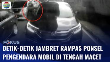 Viral Penjambret Ambil Ponsel Pengendara Mobil di Tengah Kemacetan Jakarta | Fokus