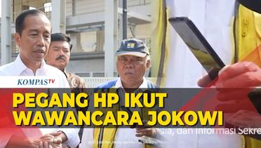 Aksi Menteri Basuki Pegang HP Ikut Wawancarai Jokowi Soal Sodetan Ciliwung