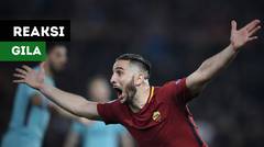 Reaksi Gila Komentator Italia saat Gol Penentu AS Roma atas Barcelona