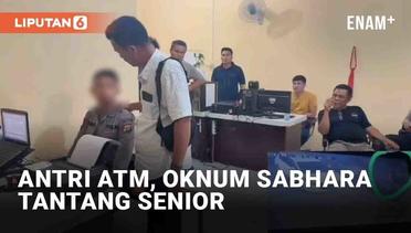 Aksi Oknum Sabhara di Medan Nekat Tantang Senior Saat Antri ATM
