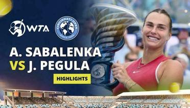 Final: Aryna Sabalenka vs Jessica Pegula - Highlights | WTA Cincinnati Open 2024