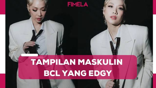 6 Tampilan Maskulin Bunga Citra Lestari dengan Gaya Clean Edgy Serba Putih