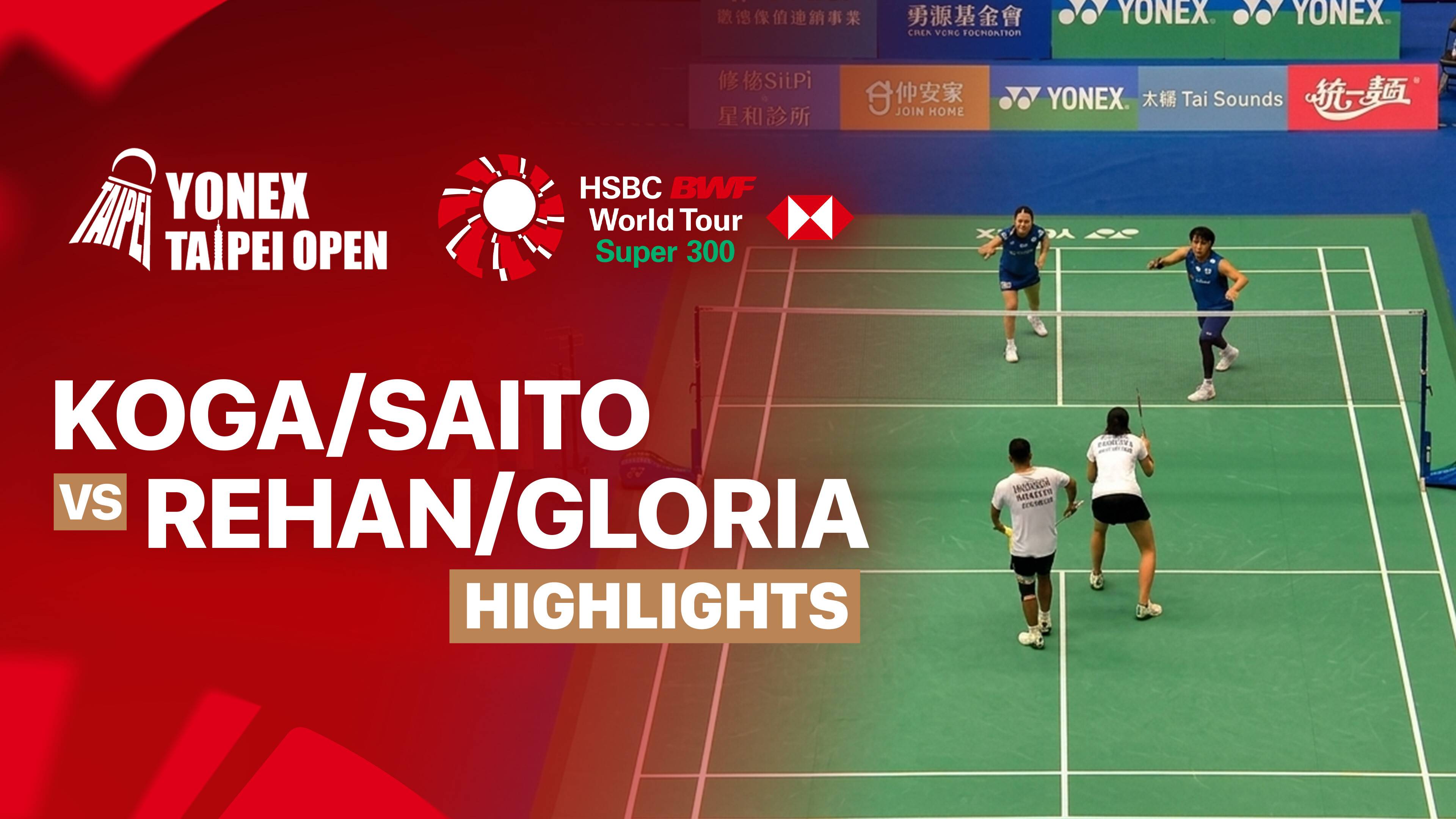 Akira Koga/Natsu Saito (JPN) vs Rehan Naufal Kusharjanto/Gloria Emanuelle Widjaja (INA) - Mixed Doubles Round of 16 | YONEX Taipei Open 2026
