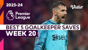 5 Aksi Penyelamatan Kiper Terbaik | Matchweek 20 | Premier League 2023/24