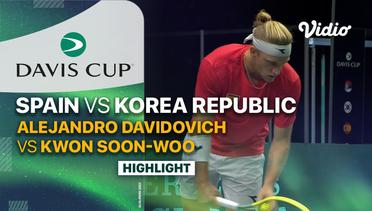 Highlights | Spain (Alejandro Davidovich) vs Korea Republic (Kwon Soon-woo) | Davis Cup 2023