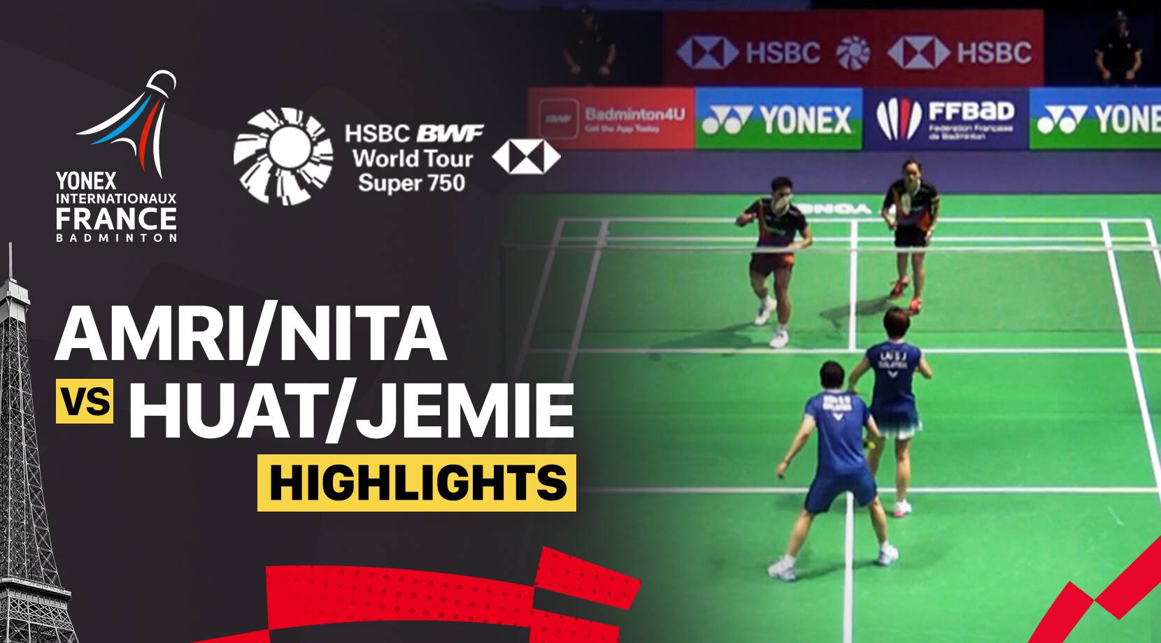 Amri Syahnawi/Nita Violina Marwah (INA) vs Goh Soon Huat/Lai Shevon Jemie (MAS) - Mixed Doubles Round of 32 | YONEX French Open 2025