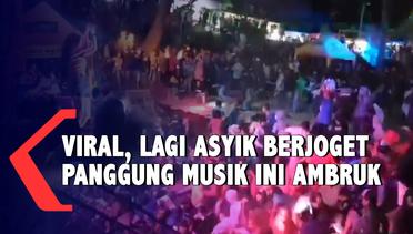 Viral Panggung Konser Musik di Kediri Ambruk