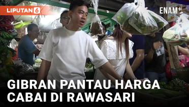 Blusukan ke Pasar Rawasari, Gibran Pantau Harga Cabai