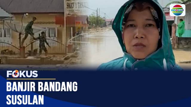 Banjir Bandang Susulan, Petugas Evakuasi Pria Lansia Yang Terjebak Dalam Rumah | Fokus