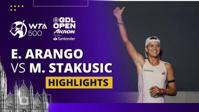 Emiliana Arango vs Marina Stakusic - Highlights | WTA 500 Guadalajara Open Akron 2025