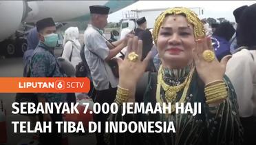 Tiba di Tanah Air, Jemaah Kloter Pertama asal Makassar Memakai Pakaian Khas Bugis | Liputan 6