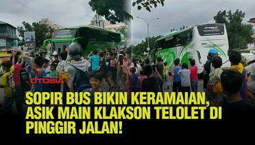 Suasana Gembira, Klakson Telolet Bus Tarik Perhatian Warga di Pinggir Jalan!