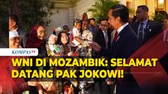 Momen Diaspora Indonesia Sambut Kedatangan Presiden Jokowi di Mozambik