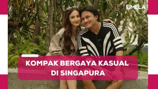 6 Gaya Kasual Elegan Pasutri Rizky Febian dan Mahalini Libur Akhir Tahun 2024 di Singapura