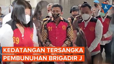 Tersangka Kasus Pembunuhan Brigadir J Tiba di PN Jakarta Selatan