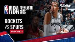 Houston Rockets vs San Antonio Spurs - Highlights | NBA Preseason 2023