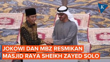 Jokowi dan MBZ Resmikan Masjid Raya Sheikh Zayed di Solo