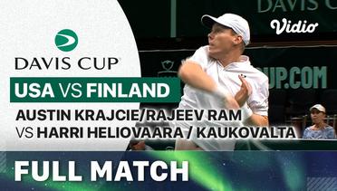 Full Match | USA (Austin Krajcie/Rajeev Ram) vs Finland (Harri Heliovaara/Patrick Kaukovalta)| Davis Cup 2023