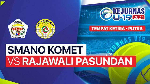 Putra: Smano Komet vs Rajawali Pasundan - Perebutan Tempat Ketiga - Full Match | Kejurnas Bola Voli Antarklub U-19 2024