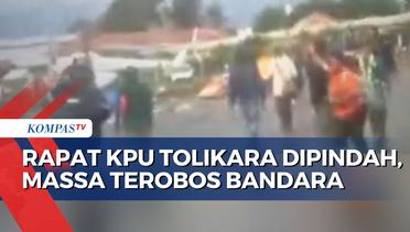 Ricuh! Rapat Rekapitulasi Suara KPU Tolikara Dipindah, Massa Terobos Bandara