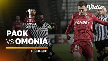 Highlight - PAOK vs AC Omonia | UEFA Europa League 2020/2021