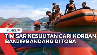 Pencarian 10 Korban Hilang Banjir Bandang Terkendala Air Keruh di Danau Toba