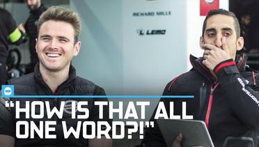 German Pronunciation Challenge | Nissan’s Sebastien Buemi And Oliver Rowland Try To Speak German