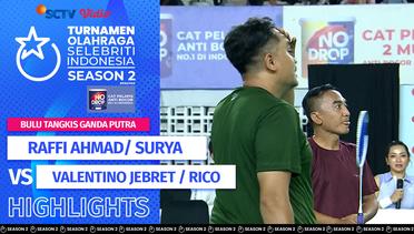 Raffi Ahmad / Surya Insomnia VS Valentino Jebret / Rico Ceper | Highlights Bulu Tangkis Ganda Putra | TOSI Season 2