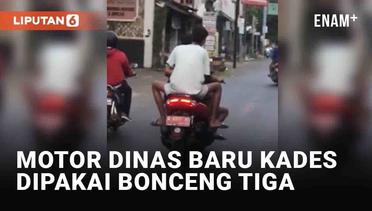 Viral Motor Dinas Baru Kades di Jepara Dipakai Bonceng Tiga oleh Pemuda