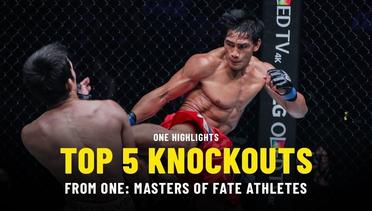 Top 5 Knockouts From ONE: MASTERS OF FATE Athletes | ONE Highlights