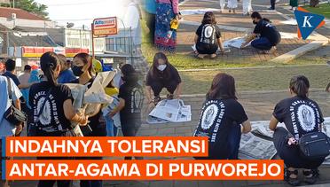 Indahnya Toleransi, Pemuda Katolik Berjaga dan Bersih-Bersih Tempat Shalat Id