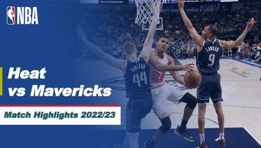 Match Highlights | Miami Heat vs Dallas Mavericks | NBA Regular Season 2022/23