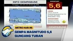 Gempa Magnitudo 5,6 Kembali Guncang Tuban
