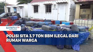 Polisi Sita 3,7 Ton BBM Ilegal Dari Rumah Warga