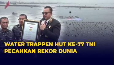 Keren! Aksi Water Trappen Ribuan Anggota TNI AL di Perayaan HUT ke-77 TNI Pecahkan Rekor Dunia