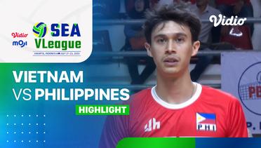 Highlights | Putra: Vietnam vs Philippines | SEA VLeague 2023 - Indonesia