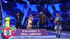 Jadi Keren!! Lya (Kotabaru)-Umar (Bau Bau)-Ningsih (Situbondo)-Lingling (Wajo)-Fandi (Ambon) “Bidadari Cinta” Diselipkan Lagu Daerah!!  3 SO Juri! | Final Audition DA 5