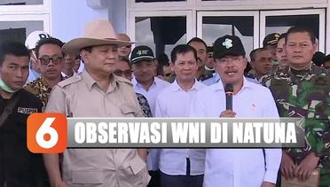 Menhan Prabowo dan Menkes Tinjau Kondisi WNI yang Diobservasi di Natuna