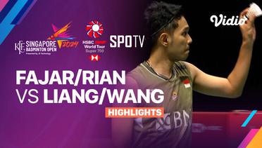 Fajar Alfian/Muhammad Rian Ardianto (INA) vs Liang Wei Keng/Wang Chang (CHN) - Highlights | KFF Singapore Badminton Open 2024 - Men's Doubles